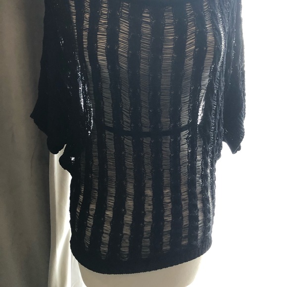 Bebe black blouse sheer xs - Picture 3 of 8
